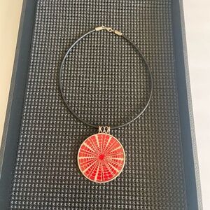 Silpada Black Necklace and Silpada Red Pendant